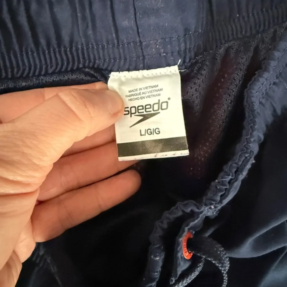 Speedo Men’s Swim Trunks - Navy & Orange Board Shorts - Size‎ Large